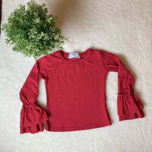 Adorable Toddler shirt with bell sleeves.